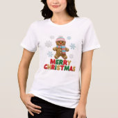 Candy Cane Merry Christmas T-Shirt | Sweet T-Shirt Tri-Blend Shirt (Vorderseite)
