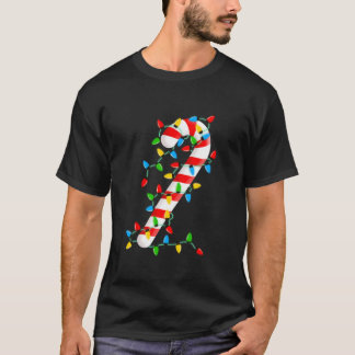 Candy Cane Merry und Bright Christmas Lights Candy T-Shirt