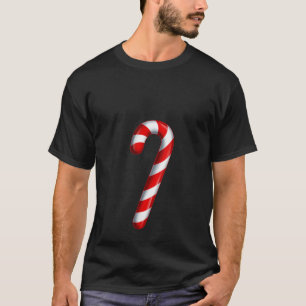 Candy Cane Merry und Bright Red and White C T-Shirt