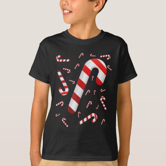 Candy Cane Merry und Helle Red and White Candy Co T-Shirt (Vorderseite)