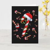 Candy Cane Merry und Helle Red und White Candy Ch Karte (Gelbe Blume)