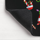 Candy Cane Merry und Helle Red und White Candy Ch Mousepad (Ecke)