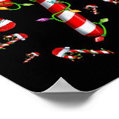 Candy Cane Merry und Helle Red und White Candy Ch Poster (Ecke)
