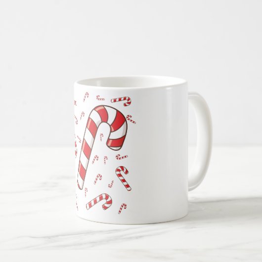 Candy Cane Merry und Helle Rot und Weiß Candy Kaffeetasse (VorderseiteRechts)