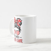 Candy Cane Messy Bun Girl Christmas Xmas Holiday G Kaffeetasse (Vorderseite Links)