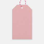 Candy Cane mit Bow auf Rosa - hausgemachte Leckere Geschenkanhänger (Rückseite)