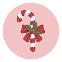 Candy Cane mit einer Bohne und Weihnachtsfeier auf