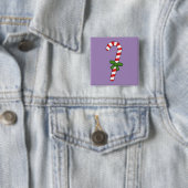 Candy Cane mit Green Ribbon Button (Beispiel)
