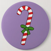 Candy Cane mit Green Ribbon Button (Vorderseite)