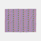 Candy Cane mit Green Ribbon Fleecedecke (Vorderseite (Horizontal))