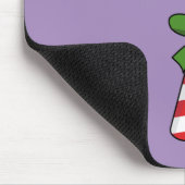 Candy Cane mit Green Ribbon Mousepad (Ecke)