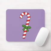 Candy Cane mit Green Ribbon Mousepad (Mit Mouse)