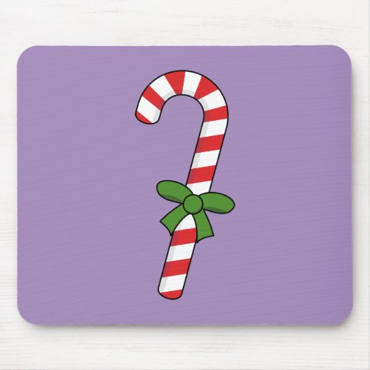 Candy Cane mit Green Ribbon Mousepad (Vorne)