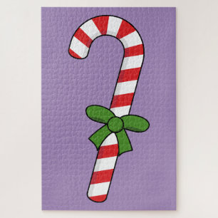 Candy Cane mit Green Ribbon Puzzle