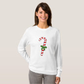 Candy Cane mit Green Ribbon T-Shirt (Vorne ganz)