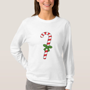 Candy Cane mit Green Ribbon T-Shirt
