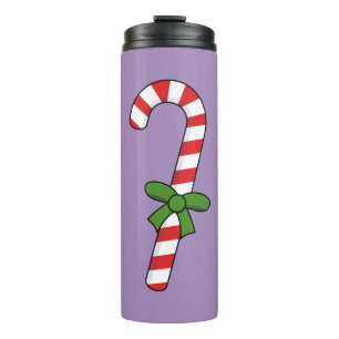 Candy Cane mit Green Ribbon Thermosbecher