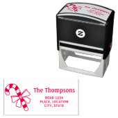 Candy Cane mit Individuelle Name und Adresse Permastempel (Beispiel)