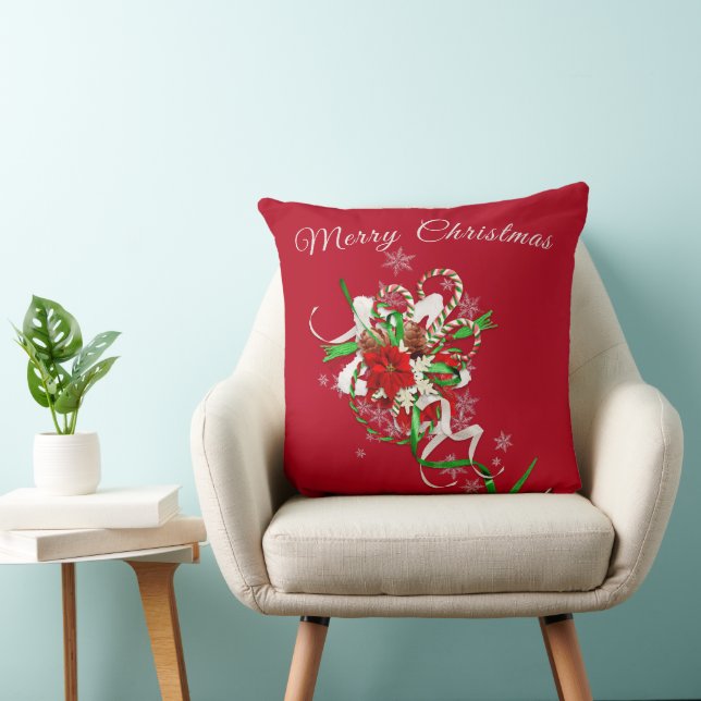 Candy Cane mit Rot Personalisiert Kissen (Stuhl )