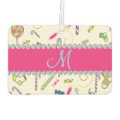 Candy Cane Monogram Autolufterfrischer (Rückseite)