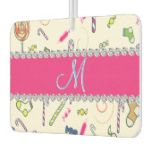 Candy Cane Monogram Autolufterfrischer (Links)