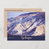 Candy Cane Mountains Azerbaijan Postkarte (Vorne/Hinten)
