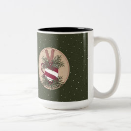 Candy Cane-Mug-Arrangement Zweifarbige Tasse