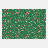 Candy Cane Musiknoten Geschenkpapier Set (Vorderseite)
