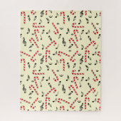 Candy Cane Musiknoten Puzzle (Vertikal)