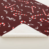 Candy Cane Musiknoten Sherpadecke (3/4)