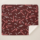 Candy Cane Musiknoten Sherpadecke (Vorderseite (Horizontal))
