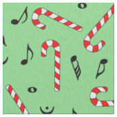 Candy Cane Musiknoten Stoff (Nahaufnahme)