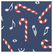 Candy Cane Musiknoten Stoff (Nahaufnahme)