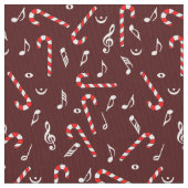 Candy Cane Musiknoten Stoff (Nahaufnahme)