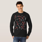 Candy Cane Musiknoten T-Shirt (Vorne ganz)