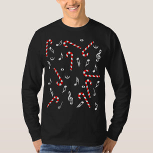 Candy Cane Musiknoten T-Shirt