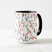 Candy Cane Musiknoten Tasse (VorderseiteRechts)