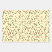 Candy Cane Musiknoten Wrapping Paper Sheets Geschenkpapier Set (Vorderseite)