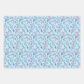 Candy Cane Musiknoten Wrapping Paper Sheets Geschenkpapier Set (Vorderseite 3)