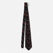 Candy Cane Musiknotens Neck Tie Krawatte (Rückseite)