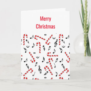 Candy Cane Musiknotens Weihnachtskarte Dankeskarte