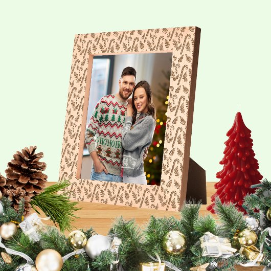 Candy Cane Muster 8x10 Geätzte Rahmen