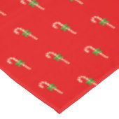 Candy Cane Muster auf Red Tableclout Tischdecke (Schrägansicht)