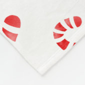 Candy Cane Muster Fleecedecke (Ecke)