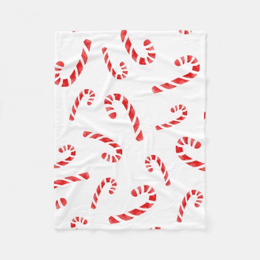 Candy Cane Muster Fleecedecke (Vorderseite)