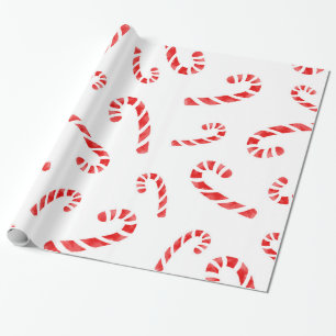 Candy Cane Muster Geschenkpapier