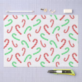 Candy Cane Muster in Rot und Grün Seidenpapier (Handwerk)