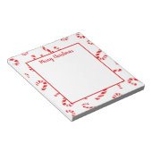 Candy Cane Muster Notizblock (angewinkelt)