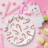 Candy Cane Muster Pappteller (Party)