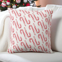 Candy Cane Muster Red White Watercolor Weihnachten